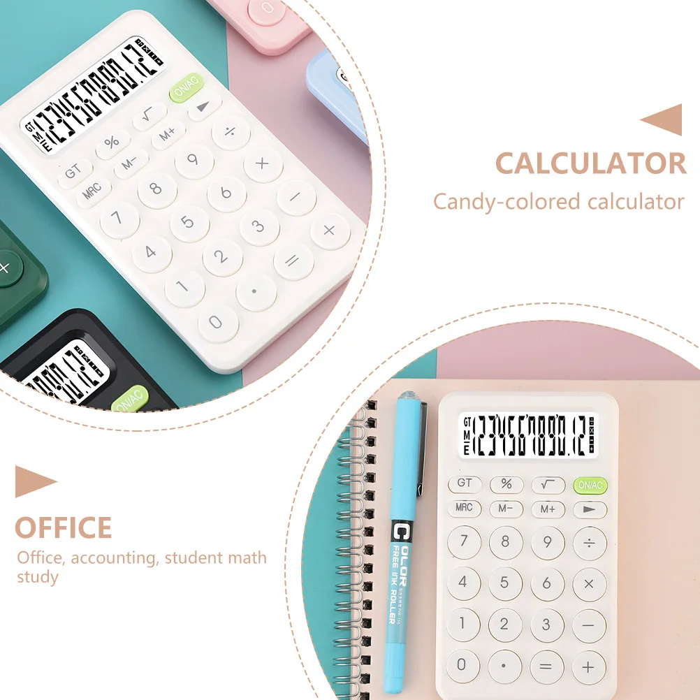 8-Digit Calculator Compact Non-Slip Base Round Button Portable Student Calculator For School Office Home Use
8-Digit Calculator Compact Non-Slip Base Round Button Portable Student Calculator For School Office Home Use
