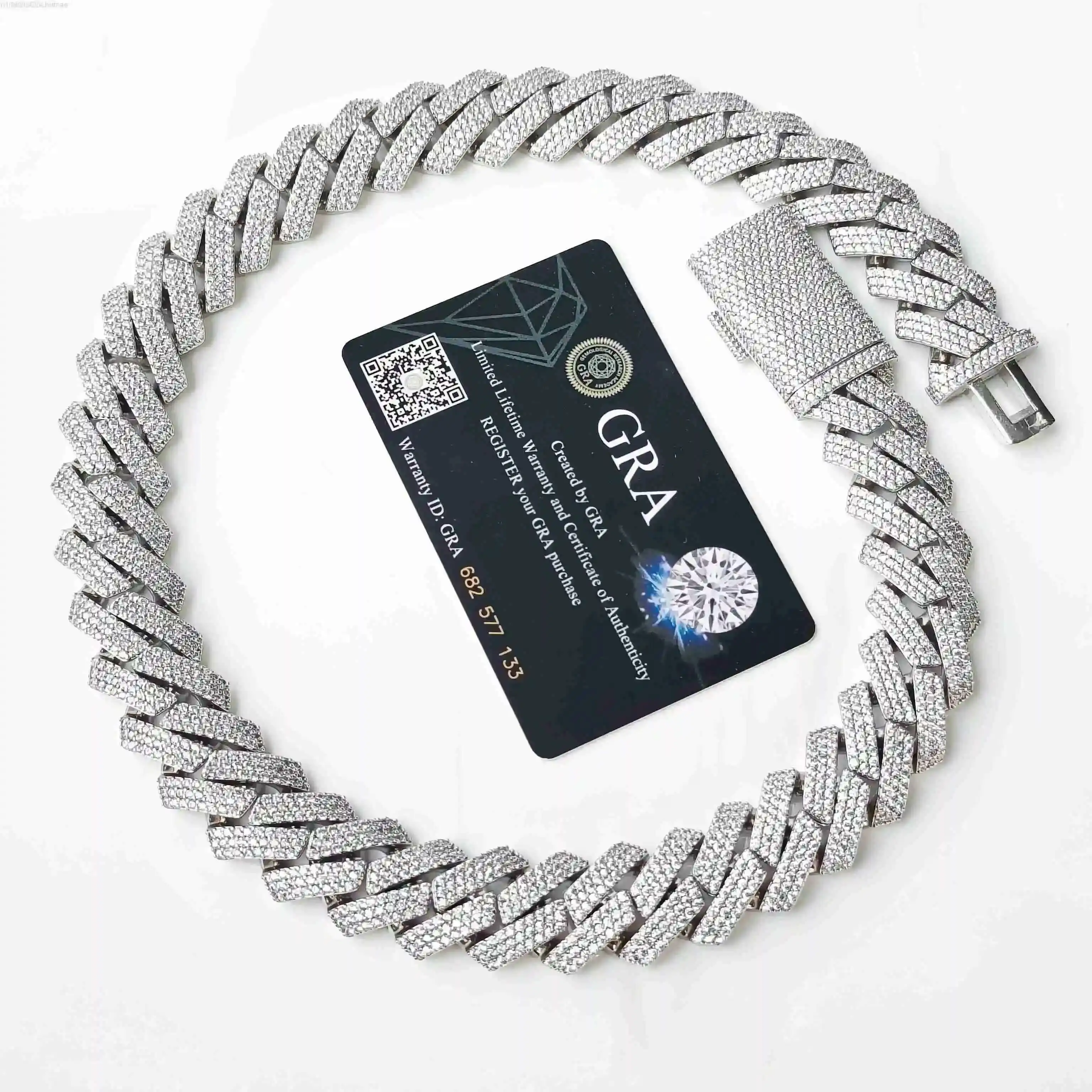 925 Silver GRA Moissanite 20mm Wide Diamond Iced Out Necklace Miami Cuban Link Chain Hip Hop Rapper Life Men Necklace
925 Silver GRA Moissanite 20mm Wide Diamond Iced Out Necklace Miami Cuban Link Chain Hip Hop Rapper Life Men Necklace