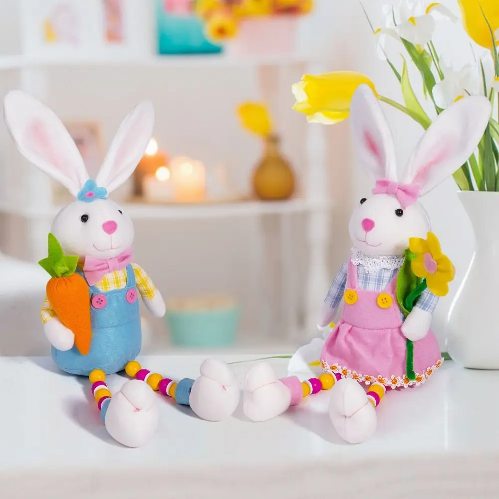 Plush Easter Bunny Sitting Doll Handmade Exquisite Rabbit Holding Radish Doll Cute Happy Easter Decoration
Plush Easter Bunny Sitting Doll Handmade Exquisite Rabbit Holding Radish Doll Cute Happy Easter Decoration