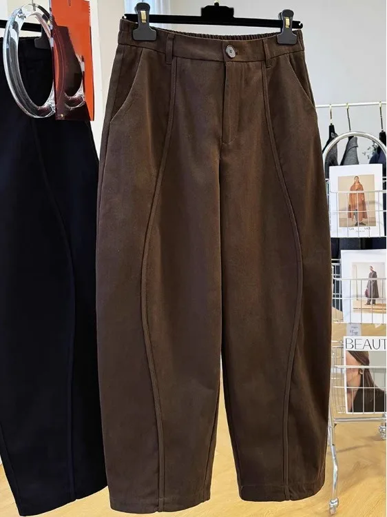 Свободные брюки-карго с высокой талией для женщин, осенне-зимние повседневные широкие брюки, удобные дышащие хлопковые брюки
Свободные брюки-карго с высокой талией для женщин, осенне-зимние повседневные широкие брюки, удобные дышащие хлопковые брюки