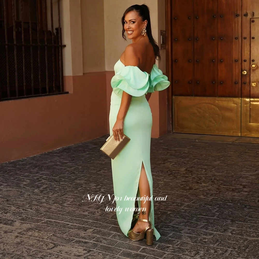 NFYN Mermaid Evening Dress Off Shoulder Prom Dress with Ruffles Party Dresses for Arabic Women Satin Gala Dress Customized
NFYN Mermaid Evening Dress Off Shoulder Prom Dress with Ruffles Party Dresses for Arabic Women Satin Gala Dress Customized