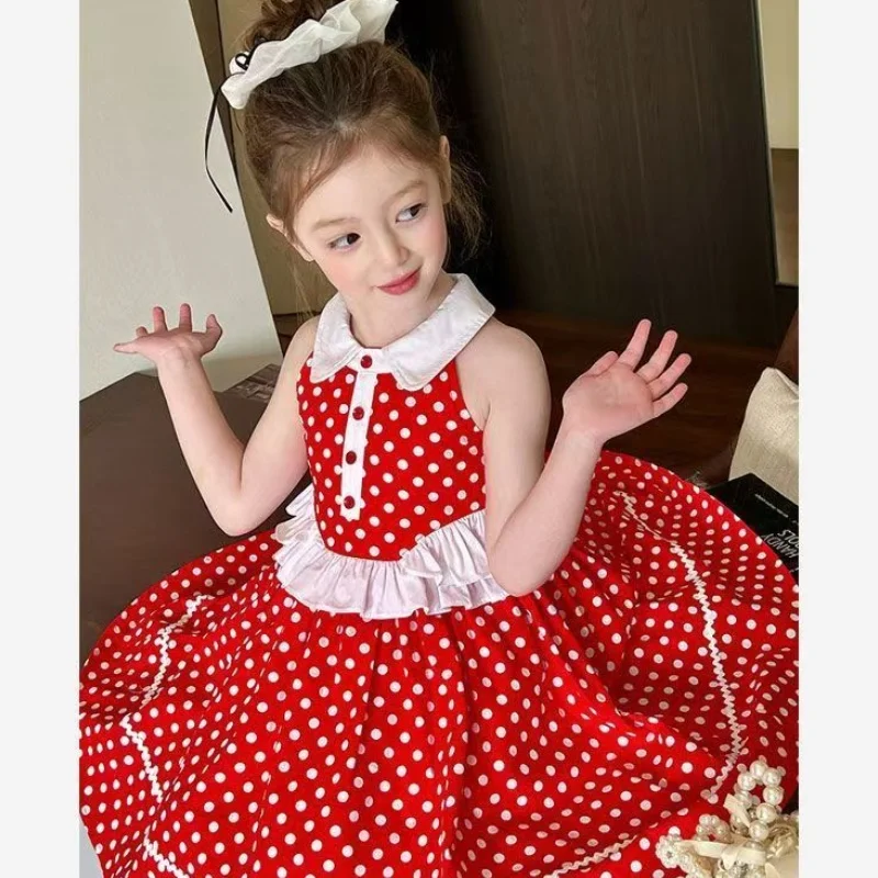 Baby Girls Dress Kids Classic A-Line Dress With Polka Dot Painted Child Summer Sleeveless Shirt Dress Toddler Girls Size 3-13Y
Baby Girls Dress Kids Classic A-Line Dress With Polka Dot Painted Child Summer Sleeveless Shirt Dress Toddler Girls Size 3-13Y