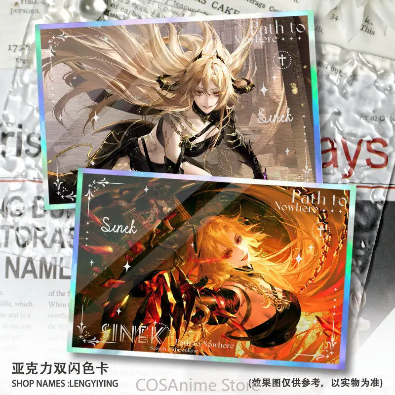 Game ath to Nowhere Cosplay Colored Paper Acrylic Double Flash Color Card Silver Onion Photo Frame Ornament Card Fans Gift
Game ath to Nowhere Cosplay Colored Paper Acrylic Double Flash Color Card Silver Onion Photo Frame Ornament Card Fans Gift