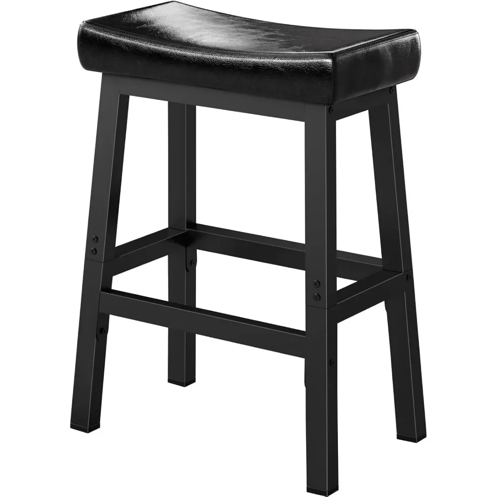 24 Inch Counter Height Bar Stool with Footrest Black Saddle Leather Heavy Duty for Kitchen Island Dining Table Farmhouse
24 Inch Counter Height Bar Stool with Footrest Black Saddle Leather Heavy Duty for Kitchen Island Dining Table Farmhouse