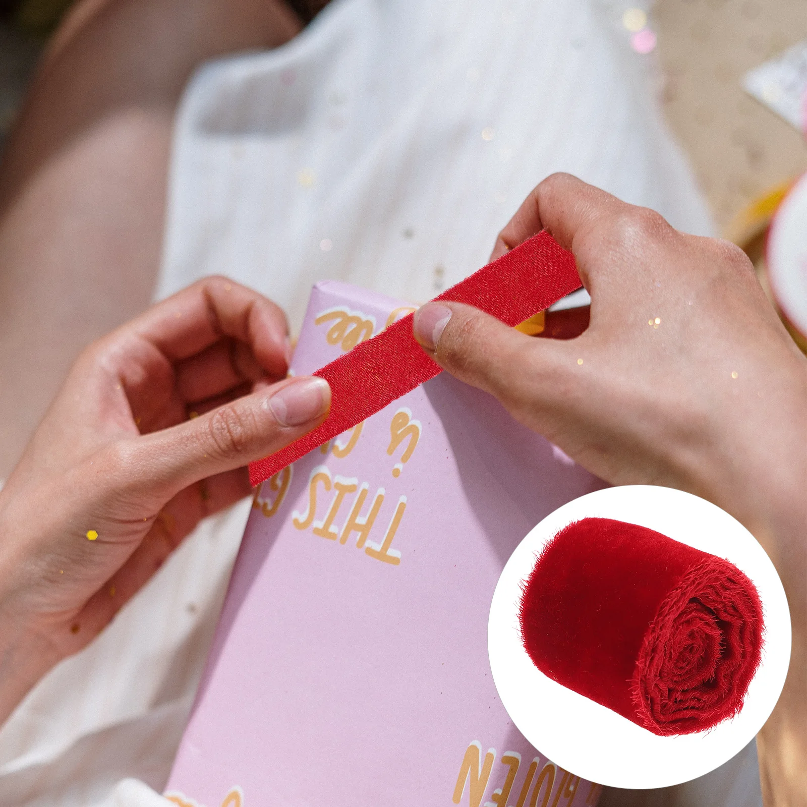 Tear Velvet Ribbon 3 Rolls Packing Craft Ribbon for Gift DIY Cake Wrapping Polyester Decorative Wedding Multifunction Party
Tear Velvet Ribbon 3 Rolls Packing Craft Ribbon for Gift DIY Cake Wrapping Polyester Decorative Wedding Multifunction Party