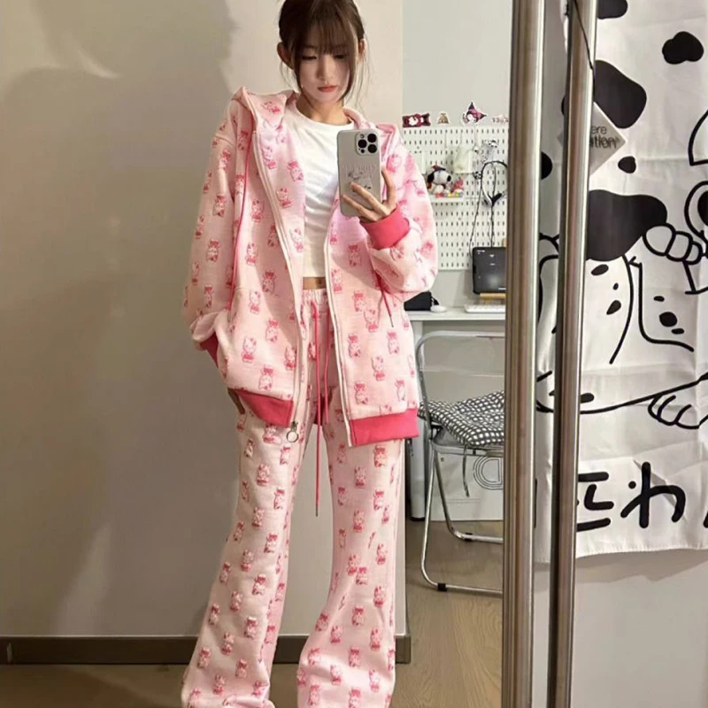 Милый мультяшный пиджак Hellokitty Y2K Sanrios, комплект из 2 предметов, милый Свободный кардиган с капюшоном в стиле аниме, куртка, прямые штаны с широкими штанинами для девочек
Милый мультяшный пиджак Hellokitty Y2K Sanrios, комплект из 2 предметов, милый Свободный кардиган с капюшоном в стиле аниме, куртка, прямые штаны с широкими штанинами для девочек