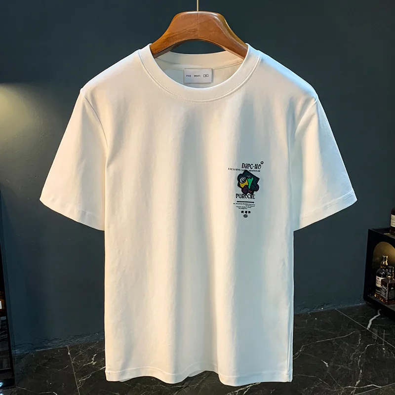 High end embroidered printed T-shirt for men, summer new trend short sleeved top, fashionable casual versatile clothing
High end embroidered printed T-shirt for men, summer new trend short sleeved top, fashionable casual versatile clothing