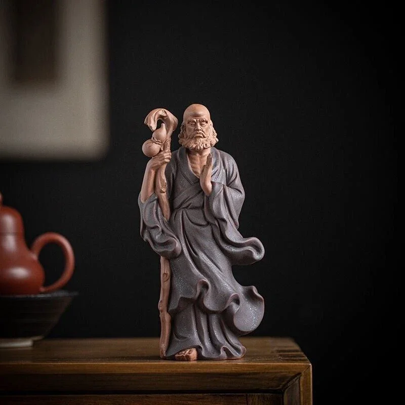 7.5" Zi Sha Sand Dharma Old Monk Statue Buddha Buddhism Zen Pray Figure Decor
7.5" Zi Sha Sand Dharma Old Monk Statue Buddha Buddhism Zen Pray Figure Decor