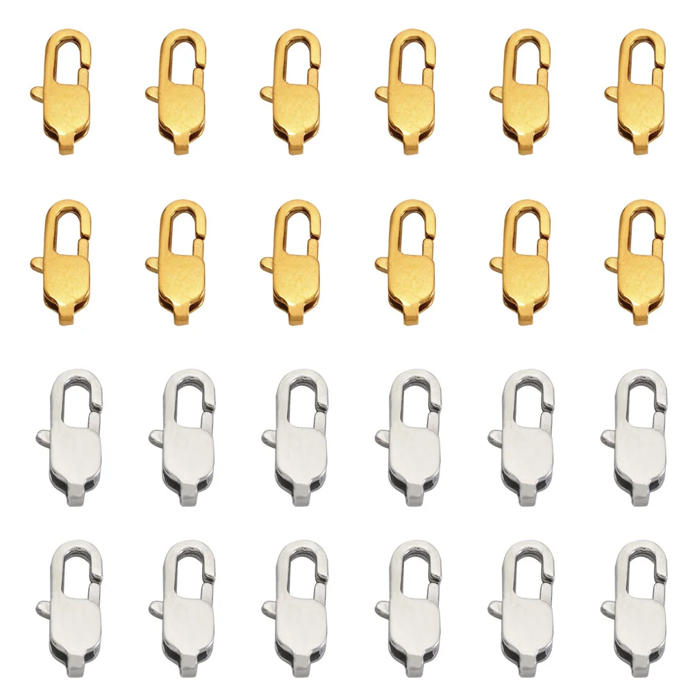 50pcs Stainless Steel Lobster Claw Clasps Hook for jewelry making Bracelet Necklace Keychain Connector Accessories
50pcs Stainless Steel Lobster Claw Clasps Hook for jewelry making Bracelet Necklace Keychain Connector Accessories