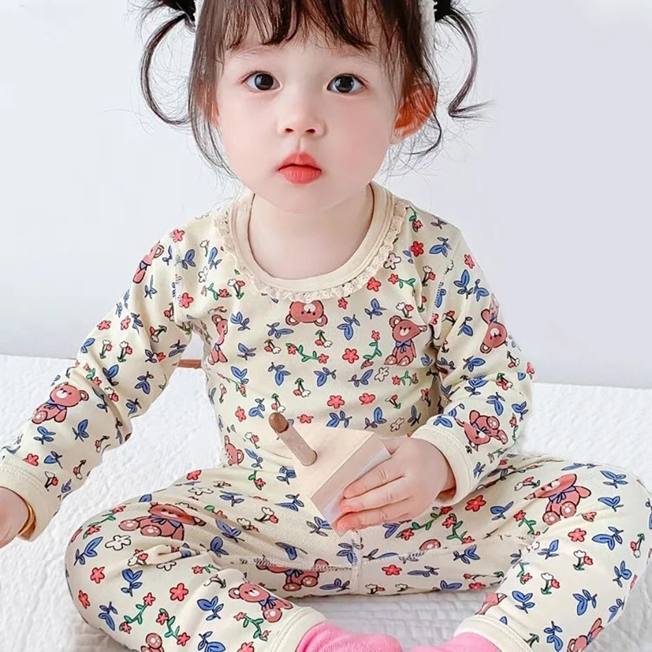 Cute Girls Cotton Pajamas Set Autumn and Winter Warm Sleepwear Little Girls Home Wear Comfortable and Soft Sleepwear
Cute Girls Cotton Pajamas Set Autumn and Winter Warm Sleepwear Little Girls Home Wear Comfortable and Soft Sleepwear