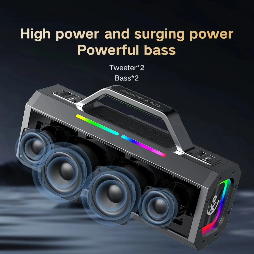 XDOBO Sinoband Alps 150W Portable Blue Tooth Speaker With Microphones IPX5 Waterproof Wireless Karaoke Speaker For Party Outdoor
XDOBO Sinoband Alps 150W Portable Blue Tooth Speaker With Microphones IPX5 Waterproof Wireless Karaoke Speaker For Party Outdoor