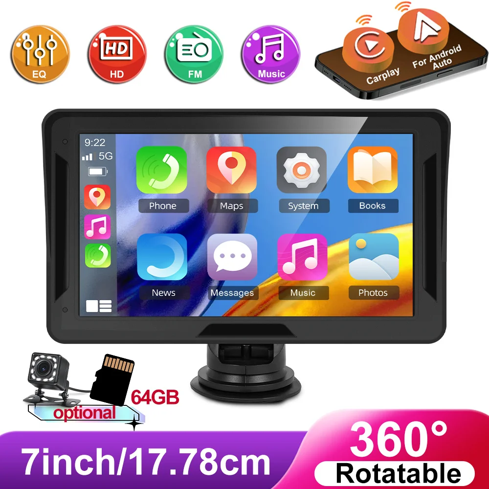 7 Inch IPS Touchscreen Multimedia Player with Bluetooth, Mirror Link, SiriusXM, Google
7 Inch IPS Touchscreen Multimedia Player with Bluetooth, Mirror Link, SiriusXM, Google