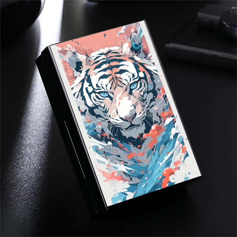 Tiger Theme, Animal Printed Cigarette Box Portable Metal Cigarette Storage Box Fashion Men's and Women's Accessories
Tiger Theme, Animal Printed Cigarette Box Portable Metal Cigarette Storage Box Fashion Men's and Women's Accessories