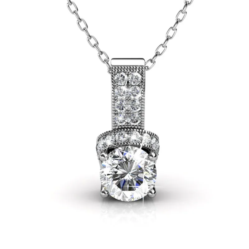 Daisini 925 Sterling Silver Geometric Design Pendant Necklace Jewelry with Swarovski Crystals for Women Real 18k Gold Plated
Daisini 925 Sterling Silver Geometric Design Pendant Necklace Jewelry with Swarovski Crystals for Women Real 18k Gold Plated