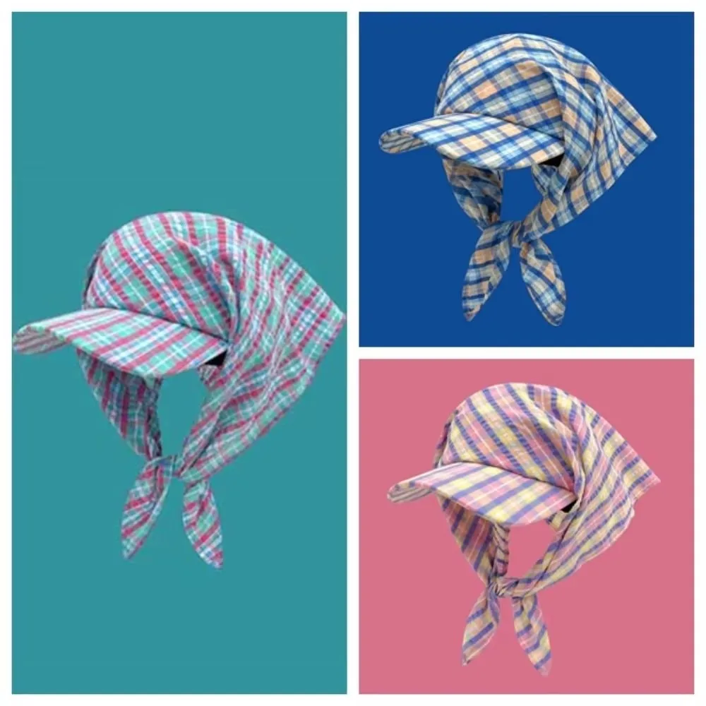 Fashion Plaid Headscarf Baseball Hat Breathable Korean Style Sun Hat UV Protection Peaked Cap Spring
Fashion Plaid Headscarf Baseball Hat Breathable Korean Style Sun Hat UV Protection Peaked Cap Spring