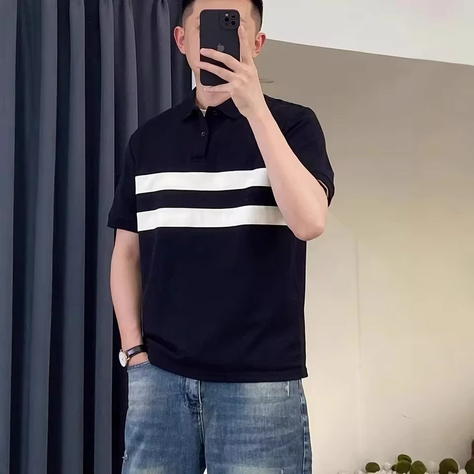Summer New Fashion Korean Style Men's Casual Trendy Striped Short Sleeve Turn-down Collar Slim Contrast Color Polo Shirts Male
Summer New Fashion Korean Style Men's Casual Trendy Striped Short Sleeve Turn-down Collar Slim Contrast Color Polo Shirts Male