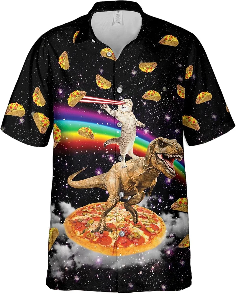 Full Print Funny Cat Dinosaur Pattern Hawaiian Shirts For Men Summer Casual Short Sleeve Button Aloha Shirt Men's Surfing Shirts
Full Print Funny Cat Dinosaur Pattern Hawaiian Shirts For Men Summer Casual Short Sleeve Button Aloha Shirt Men's Surfing Shirts