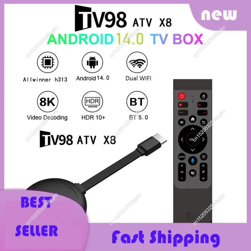 Необходимая ТВ-приставка Android 14 8K TV98 ATV Smart Voice Control Allwinner H313 Quad Core 2.4/5G Dual Wifi BT5.0 HD Set Top Box Playe
Необходимая ТВ-приставка Android 14 8K TV98 ATV Smart Voice Control Allwinner H313 Quad Core 2.4/5G Dual Wifi BT5.0 HD Set Top Box Playe