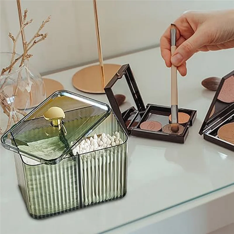 J1UL1N Cotton Swabs Dispenser 3 Grids Cotton Swabs Holder With Clear Lid Cosmetic Simple Type Cotton Pad Holder Storage Box
J1UL1N Cotton Swabs Dispenser 3 Grids Cotton Swabs Holder With Clear Lid Cosmetic Simple Type Cotton Pad Holder Storage Box
