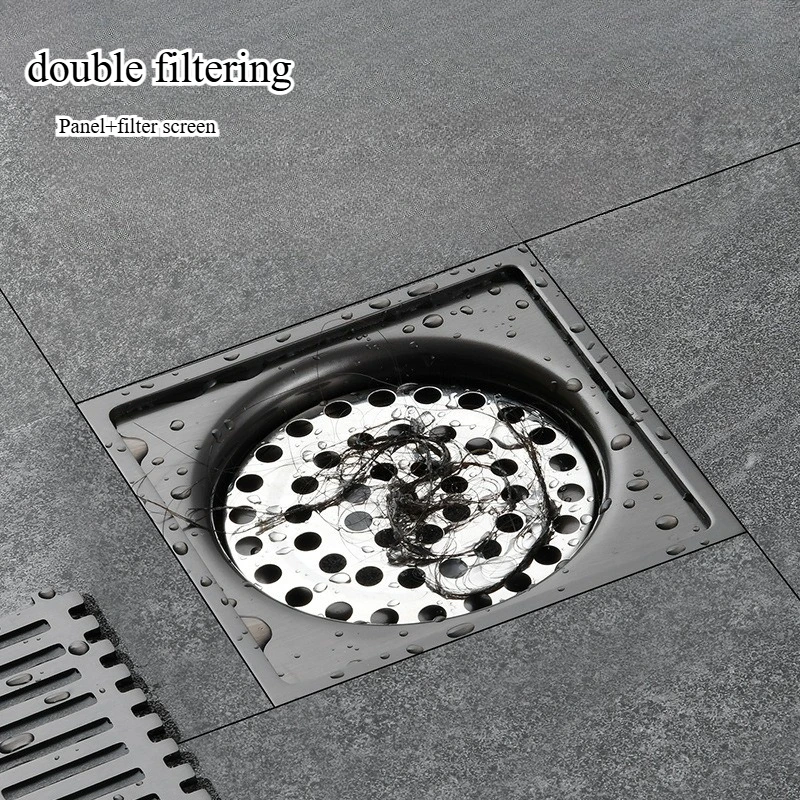 Square odor proof floor drain, stainless steel balcony, gray floor drain for washing machine, bathroom shower floor drain
Square odor proof floor drain, stainless steel balcony, gray floor drain for washing machine, bathroom shower floor drain