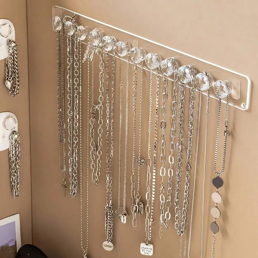 Hot Wall-Mounted Jewelry Organizer Stand Multi-Functional Transparent Jewelry Storage Hook Display Rack For Dressing Table
Hot Wall-Mounted Jewelry Organizer Stand Multi-Functional Transparent Jewelry Storage Hook Display Rack For Dressing Table