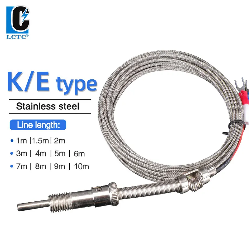 LCTC Temperature Sensor Needle K E Type Thermocouple Probe High Quality Compression Spring 1/2/3/4/5/6mm Wire
LCTC Temperature Sensor Needle K E Type Thermocouple Probe High Quality Compression Spring 1/2/3/4/5/6mm Wire