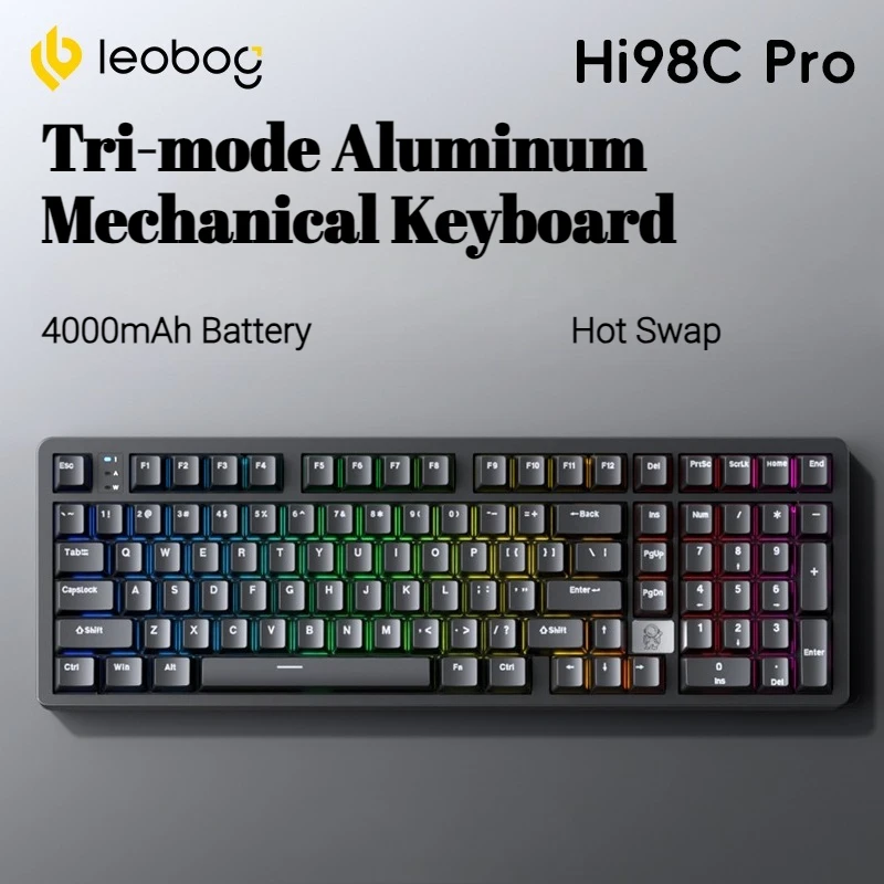 LEOBOG Hi98C Pro Mechanical Keyboard Tri-mode Wireless Bluetooth Hot Swap RGB Aluminum Custom E-sports Game Office Accessories
LEOBOG Hi98C Pro Mechanical Keyboard Tri-mode Wireless Bluetooth Hot Swap RGB Aluminum Custom E-sports Game Office Accessories