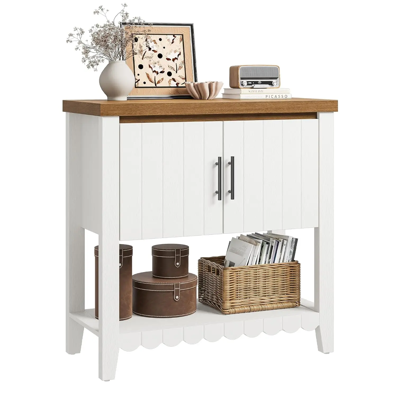 Комод-тумба 31,7 дюйма с 2 дверцами и открытой полкой, в стиле фермерский дом, белый, на заказ
Комод-тумба 31,7 дюйма с 2 дверцами и открытой полкой, в стиле фермерский дом, белый, на заказ