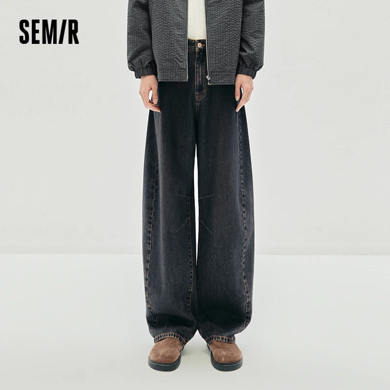 Мужские джинсы Semir, осенние 100% хлопок, широкие брюки с изогнутыми лезвиями, новинка 2025, длинные брюки в стиле ретро, свободная мужская одежда
Мужские джинсы Semir, осенние 100% хлопок, широкие брюки с изогнутыми лезвиями, новинка 2025, длинные брюки в стиле ретро, свободная мужская одежда