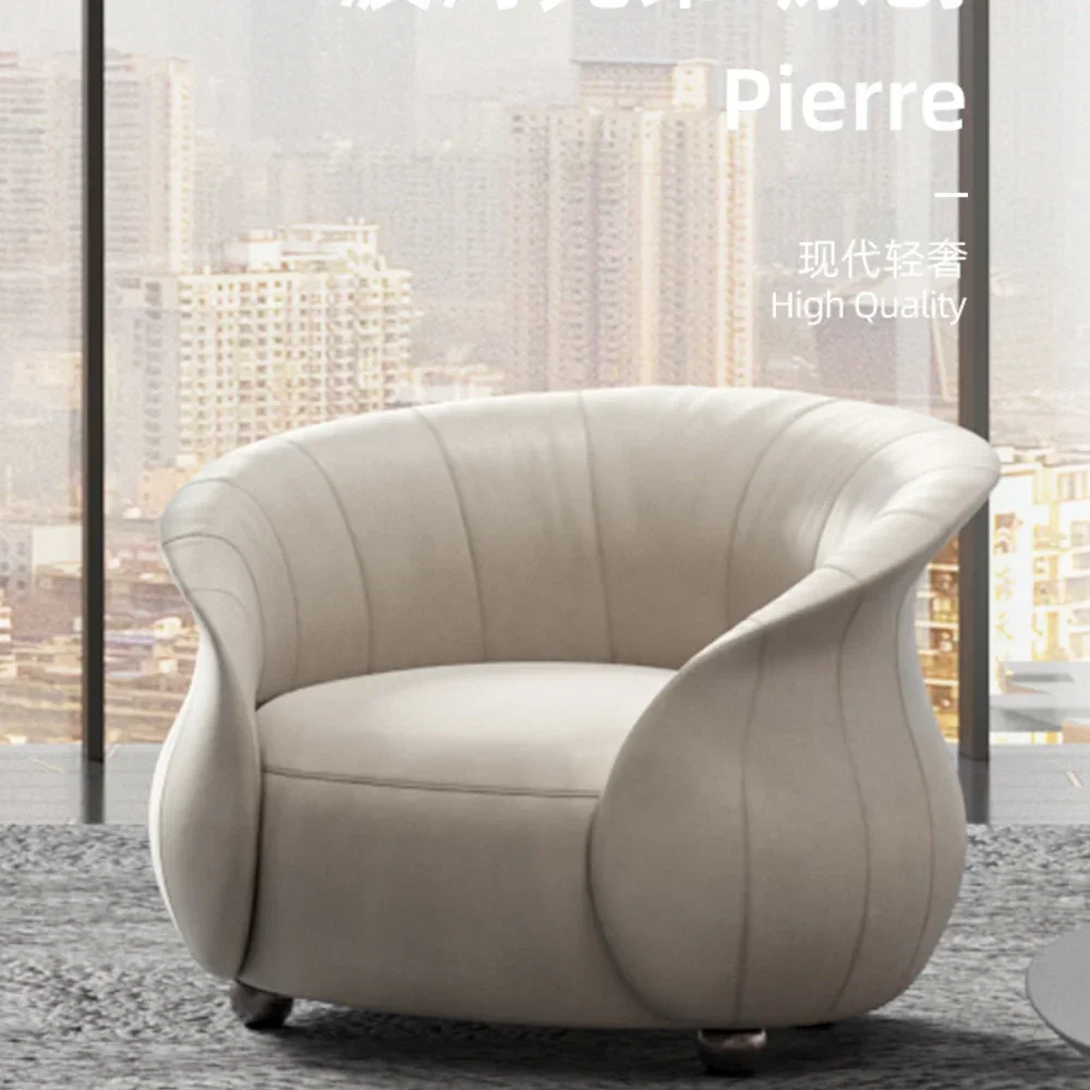 Light Luxury Leather Sofa Living Room Modern Minimalist Leather Single Seater
Light Luxury Leather Sofa Living Room Modern Minimalist Leather Single Seater