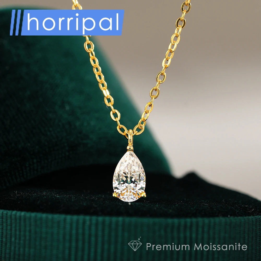 Pear Moissanite Pendant Necklace 1ct D Color Solitaire Lab Diamond GRA Certified s925 Sterling Silver Dainty Necklaces for Women
Pear Moissanite Pendant Necklace 1ct D Color Solitaire Lab Diamond GRA Certified s925 Sterling Silver Dainty Necklaces for Women