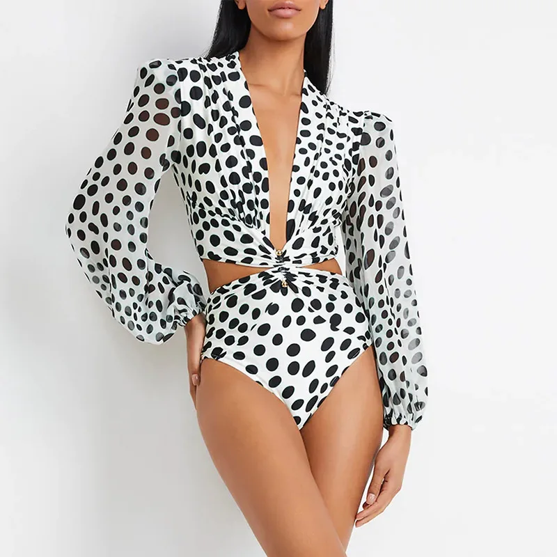 2024 new one-piece swimsuit sexy European and American retro long-sleeved polka-dot swimsuit NO stock need 100pcs to produce
2024 new one-piece swimsuit sexy European and American retro long-sleeved polka-dot swimsuit NO stock need 100pcs to produce
