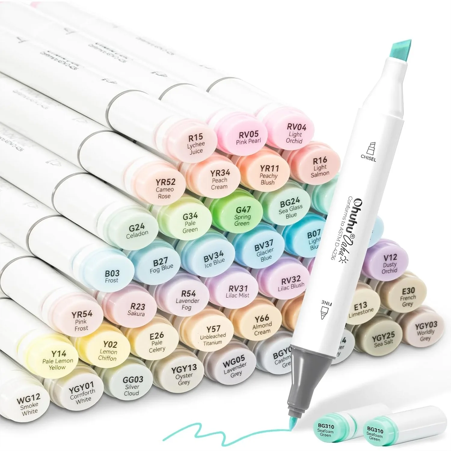 48 Pastel Colors Alcohol Markers With Blender Double Tipped Art Marker Set For Artists Adults Coloring Illustration
48 Pastel Colors Alcohol Markers With Blender Double Tipped Art Marker Set For Artists Adults Coloring Illustration