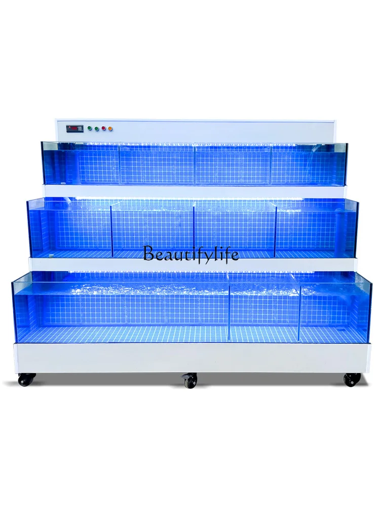 Mobile Seafood Pool Commercial Refrigerator Integrated Aquatic Seafood Tank Shellfish Pool Supermarket Seafood Fish Tank
Mobile Seafood Pool Commercial Refrigerator Integrated Aquatic Seafood Tank Shellfish Pool Supermarket Seafood Fish Tank