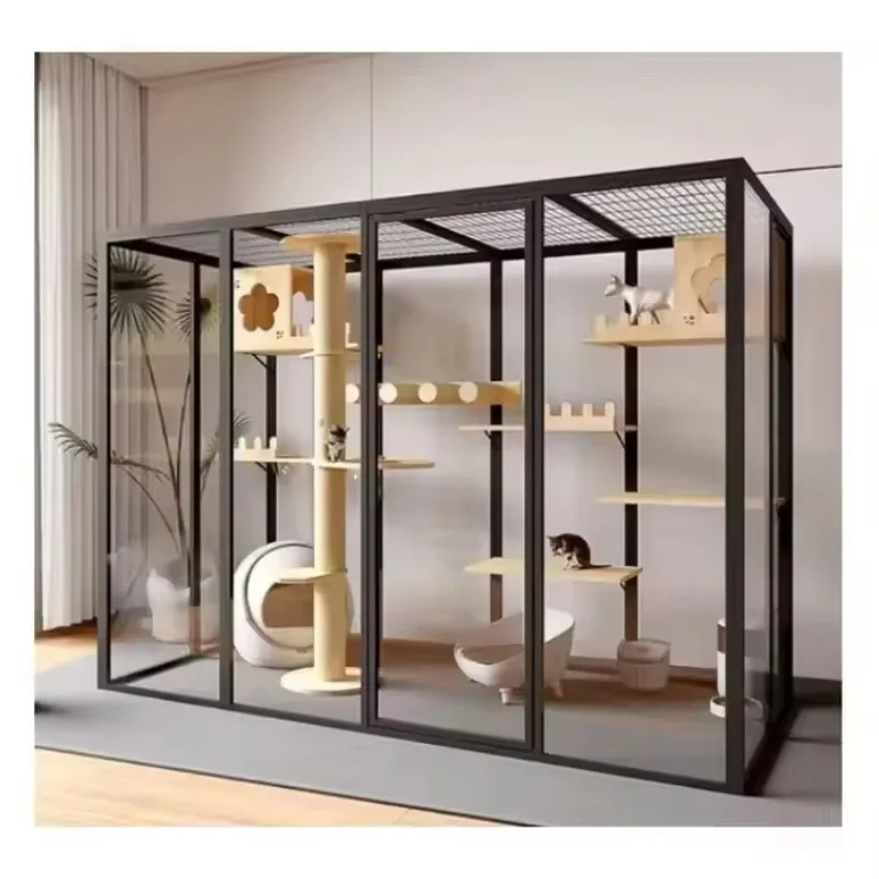 Glass Panoramic Aluminum Frame Cat House Pets-keeping and Management House Aluminum Cattery
Glass Panoramic Aluminum Frame Cat House Pets-keeping and Management House Aluminum Cattery