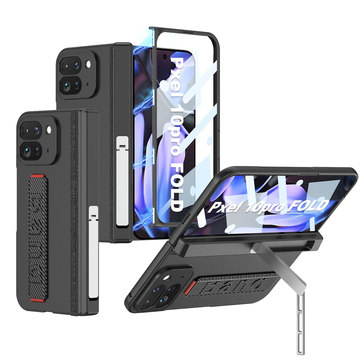 Чехол с магнитным шарниром и ремешком на запястье для Google Pixel 10 Pro, складной с экраном, стеклянный слот для ручки, твердый чехол для Google Pixel 10 Pro Fold 
Чехол с магнитным шарниром и ремешком на запястье для Google Pixel 10 Pro, складной с экраном, стеклянный слот для ручки, твердый чехол для Google Pixel 10 Pro Fold