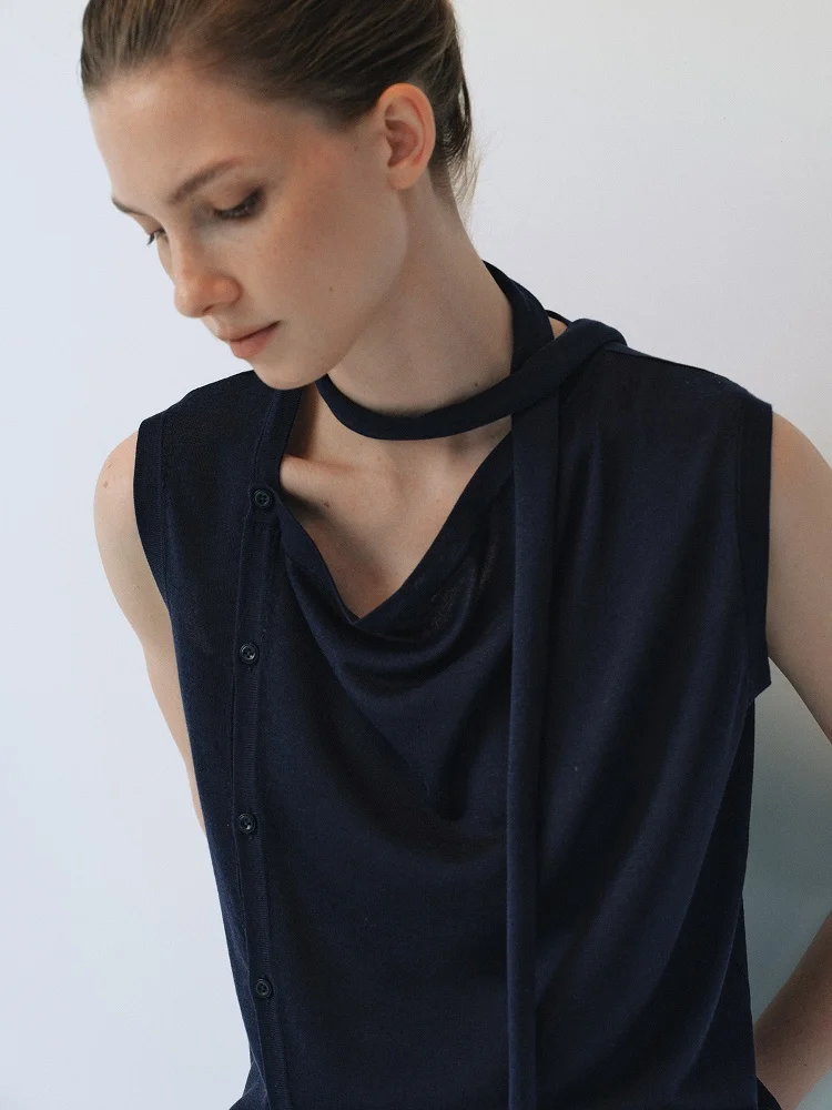 Acetate Silk Thin Knitted Vest Belted Sleeveless Loose Fit Women's Summer Casual Wear Moisture Wicking Outerwear
Acetate Silk Thin Knitted Vest Belted Sleeveless Loose Fit Women's Summer Casual Wear Moisture Wicking Outerwear