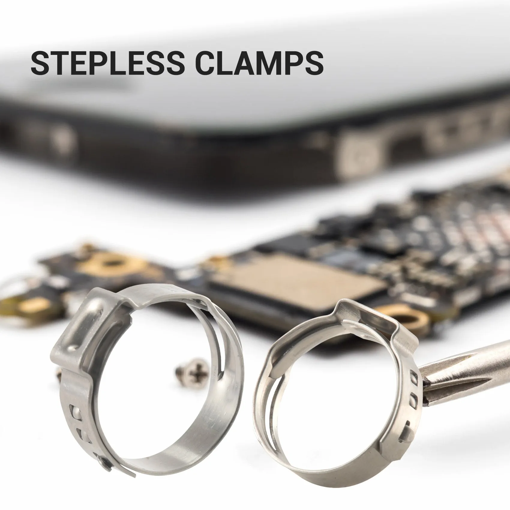 BHTS-304 Stainless Steel Single Ear Non-Steel Hose Clamp Classification Kit, 128 Pieces
BHTS-304 Stainless Steel Single Ear Non-Steel Hose Clamp Classification Kit, 128 Pieces