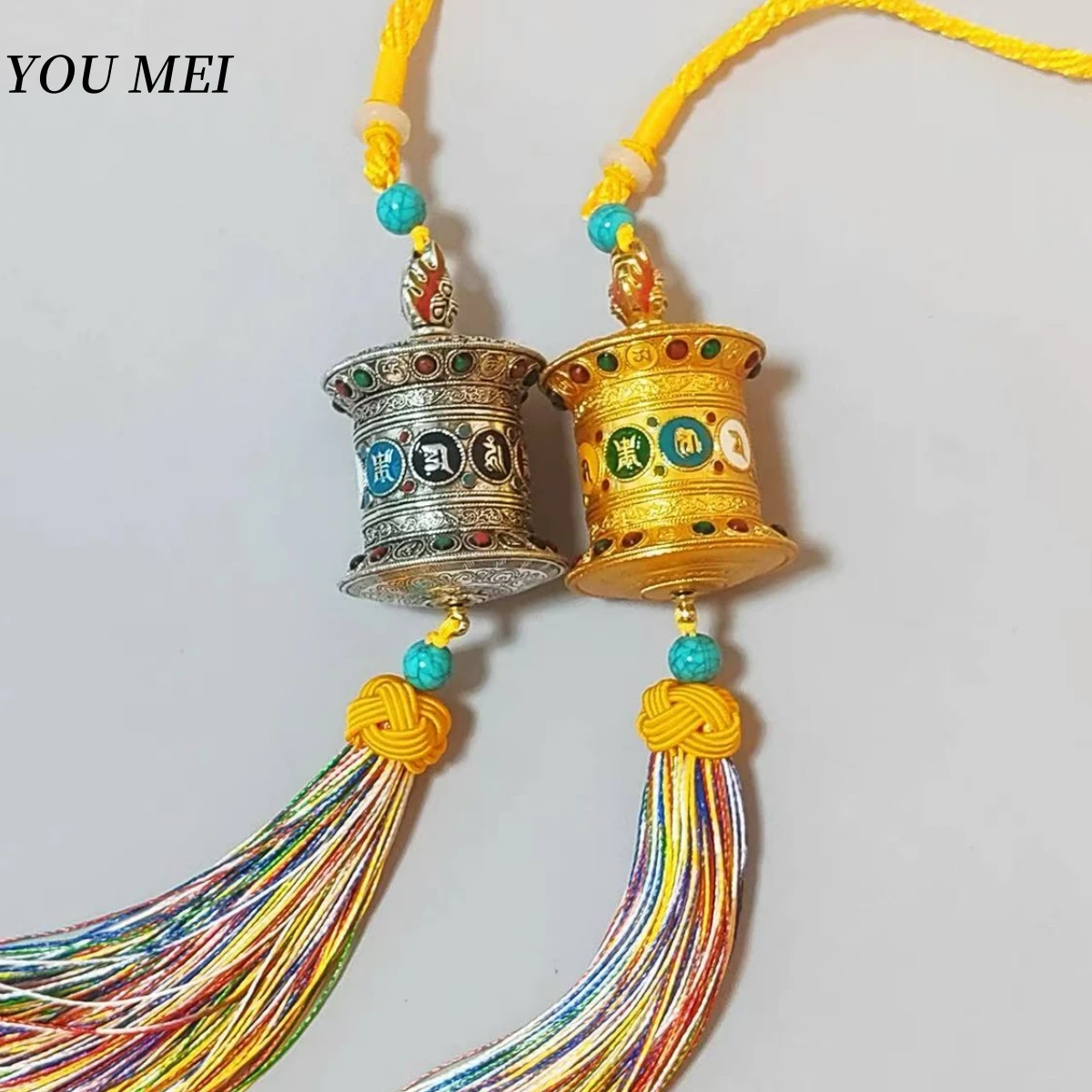Tibetan Prayer Wheel,Painting Inlaid Gem Pendant Car Center Console Ornament,Alloy Handicraft Amulet Trinket Buddhist Item
Tibetan Prayer Wheel,Painting Inlaid Gem Pendant Car Center Console Ornament,Alloy Handicraft Amulet Trinket Buddhist Item