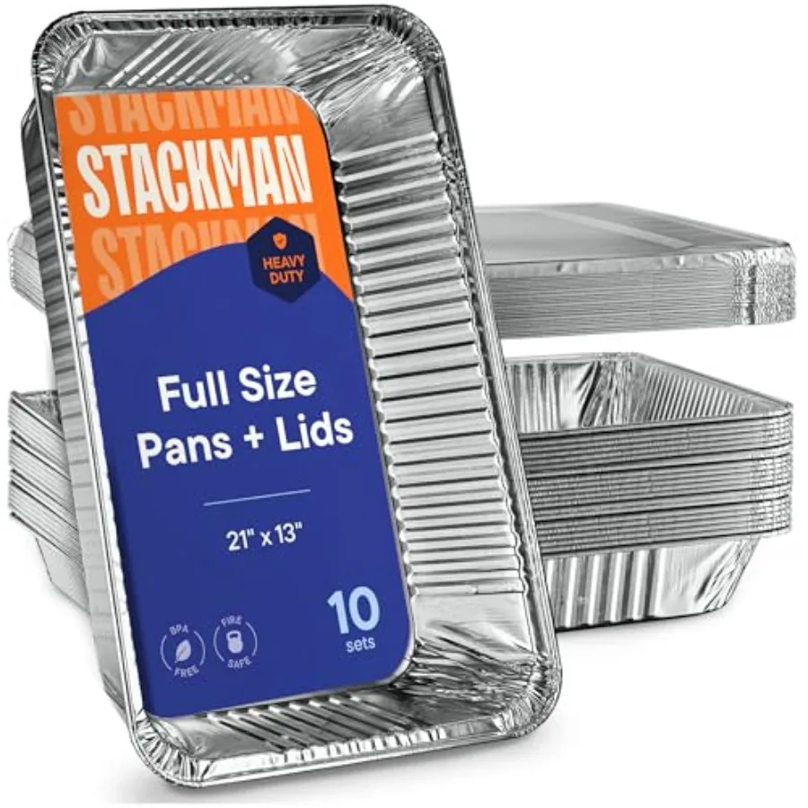 Pack Large Aluminum Steam with Lids Heavy Duty for Roasting Cooking Warming Food Silver
Pack Large Aluminum Steam with Lids Heavy Duty for Roasting Cooking Warming Food Silver