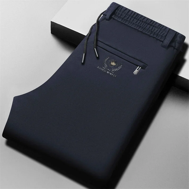2024 Spring New Men's Suit Pants Formal Slim Straight Elastic Waist Business Office Pants Korean Casual Black Navy Blue Trousers
2024 Spring New Men's Suit Pants Formal Slim Straight Elastic Waist Business Office Pants Korean Casual Black Navy Blue Trousers
