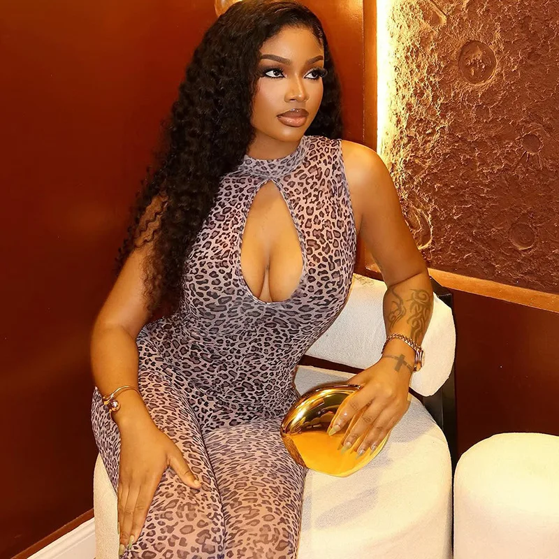 New 2026 Sexy Leopard Jumpsuit Women Knitted Tights Stretchy Halter Hollow Out Back Zipper Pencil Pants Rompers Sleeveless 66017
New 2026 Sexy Leopard Jumpsuit Women Knitted Tights Stretchy Halter Hollow Out Back Zipper Pencil Pants Rompers Sleeveless 66017