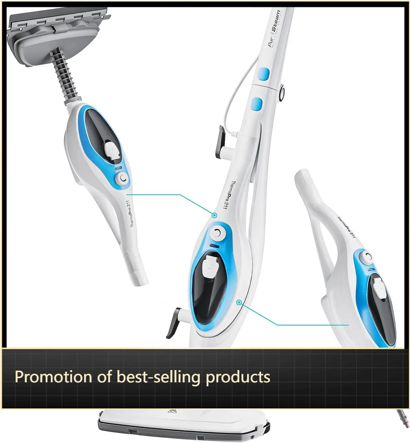 Паровая швабра-очиститель для пола, плитки и паркета, ручной очиститель.
Паровая швабра-очиститель для пола, плитки и паркета, ручной очиститель.