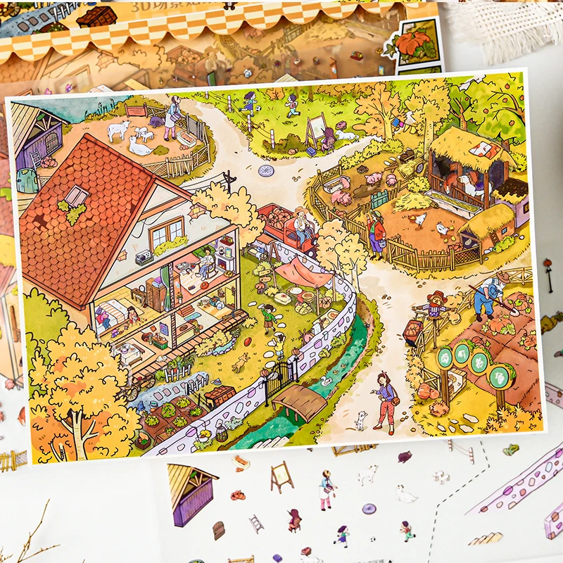 4Sheets Large Autumn Town Scenery Stickers 3D Landscape for Scrapbooking Journaling Planner Decorate Laptop Phone Case DIY
4Sheets Large Autumn Town Scenery Stickers 3D Landscape for Scrapbooking Journaling Planner Decorate Laptop Phone Case DIY