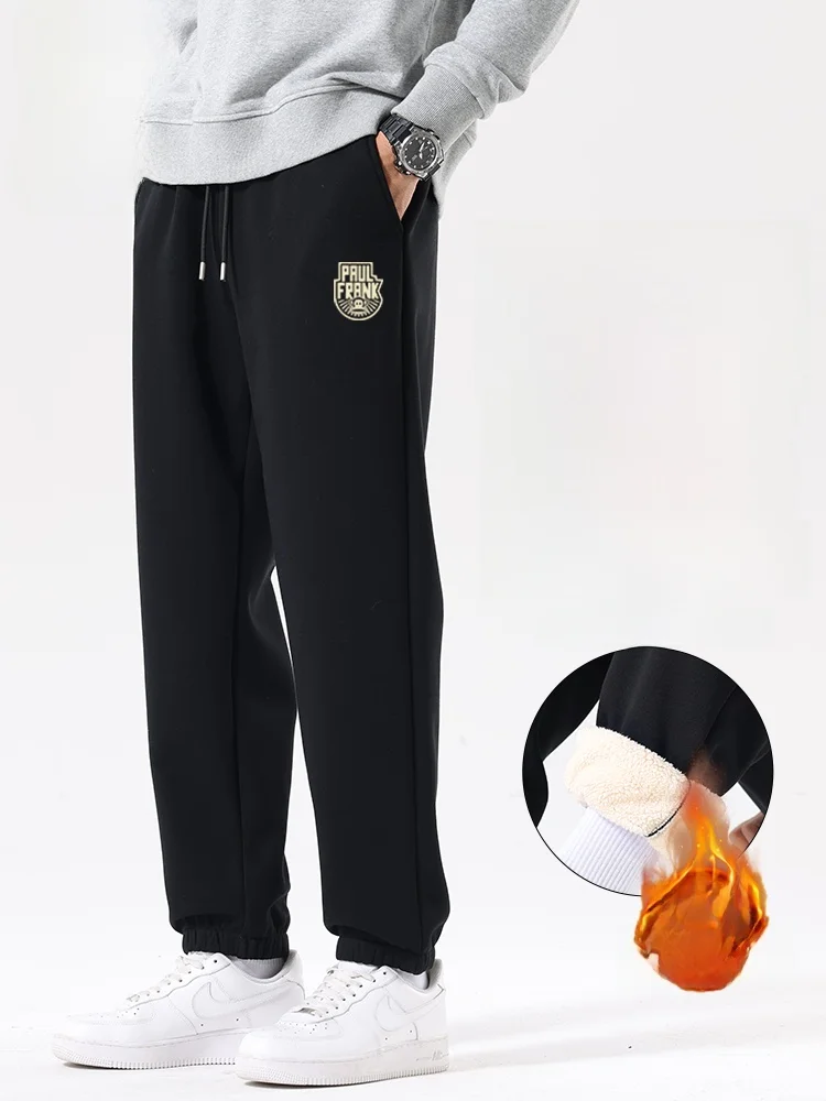 Мужские повседневные брюки из овечьего флиса с подкладкой, черные, утепленные, с манжетами, зимние, модные, брендовые, удобные, свободного кроя
Мужские повседневные брюки из овечьего флиса с подкладкой, черные, утепленные, с манжетами, зимние, модные, брендовые, удобные, свободного кроя