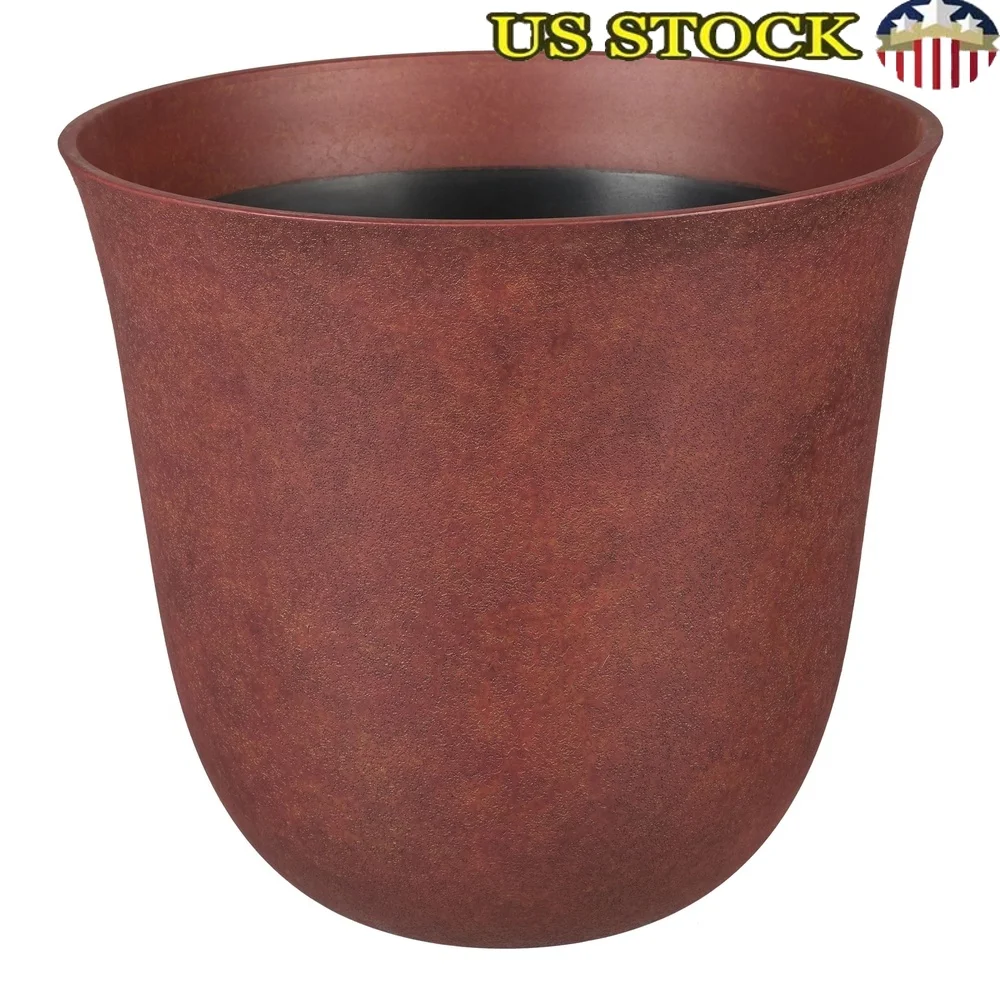 Легкий кашпо, пригодный для вторичной переработки, с дренажными отверстиями, для использования в помещении и на открытом воздухе, прочный полиэтилен, отделка ржавчины, устойчивый к атмосферным воздействиям, 18x18x16,5 
Легкий кашпо, пригодный для вторичной переработки, с дренажными отверстиями, для использования в помещении и на открытом воздухе, прочный полиэтилен, отделка ржавчины, устойчивый к атмосферным воздействиям, 18x18x16,5