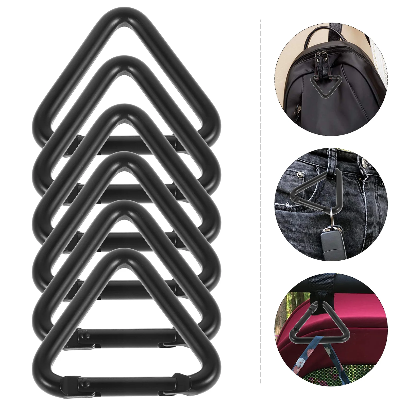 6pcs Black Aluminum Triangle Carabiner Clips Small Keychain Hooks Kids Backpack Snap Outdoor Camping Hiking Triangle Hook
6pcs Black Aluminum Triangle Carabiner Clips Small Keychain Hooks Kids Backpack Snap Outdoor Camping Hiking Triangle Hook