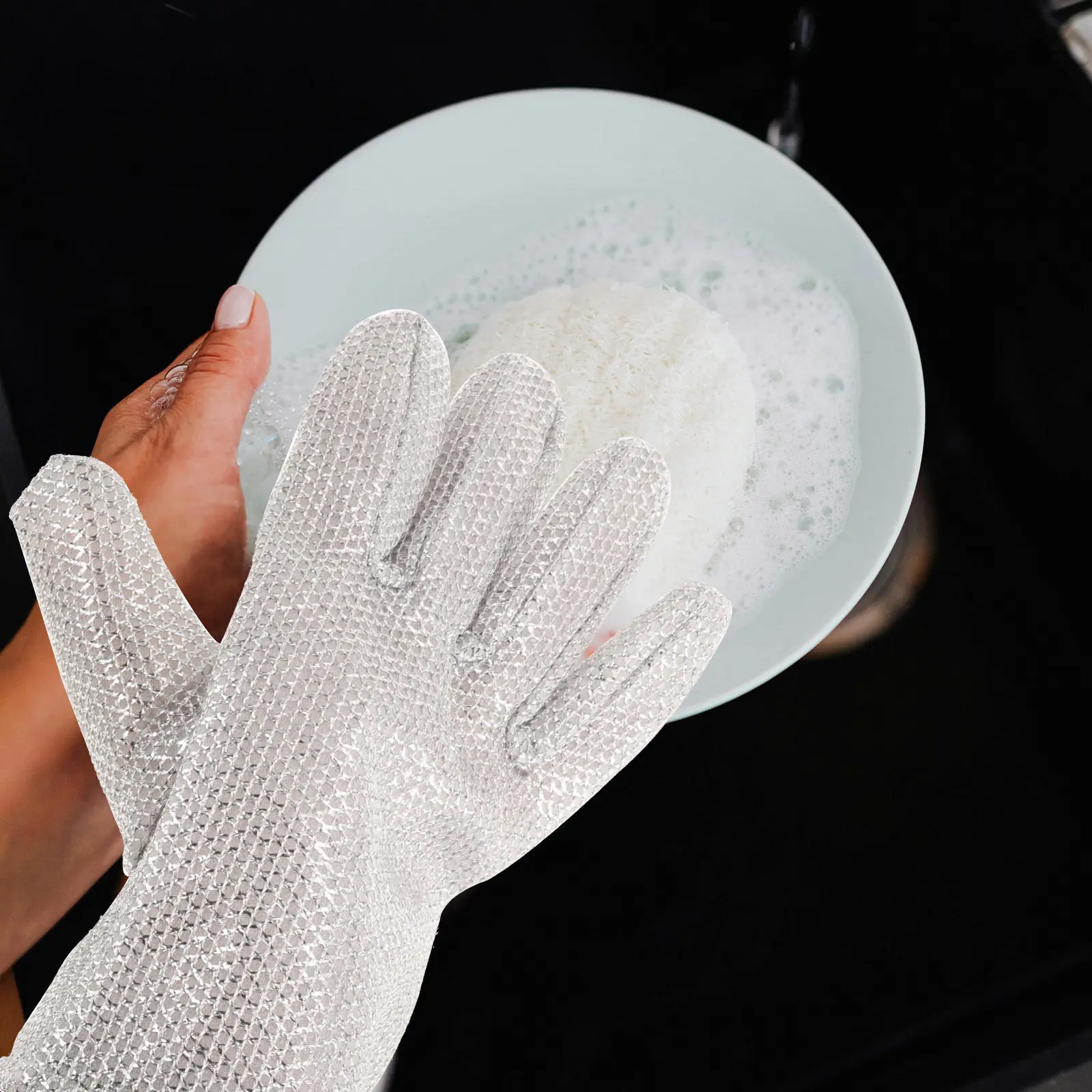 1Pair Reusable Dishwashing Gloves Waterproof Oil Resistant Steel Wire Scrubber for Dishes Countertops Pots Pans Household
1Pair Reusable Dishwashing Gloves Waterproof Oil Resistant Steel Wire Scrubber for Dishes Countertops Pots Pans Household