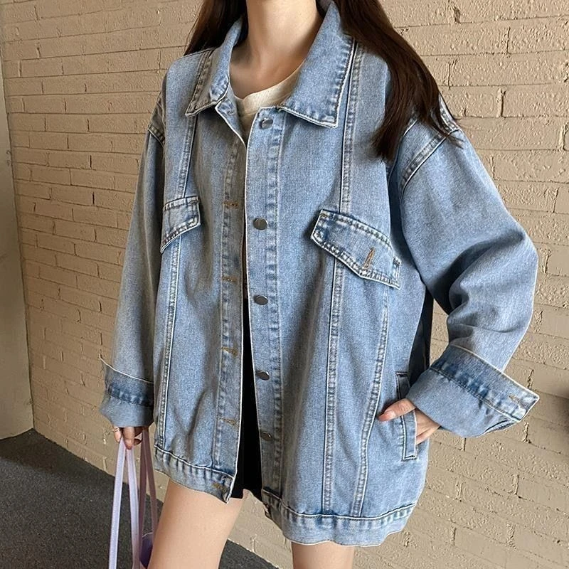 Women's 2025 Spring Autumn Loose Fit Denim casual Bf Style Streetwear Loose With Urban Design Versatile Outerwear
Women's 2025 Spring Autumn Loose Fit Denim casual Bf Style Streetwear Loose With Urban Design Versatile Outerwear