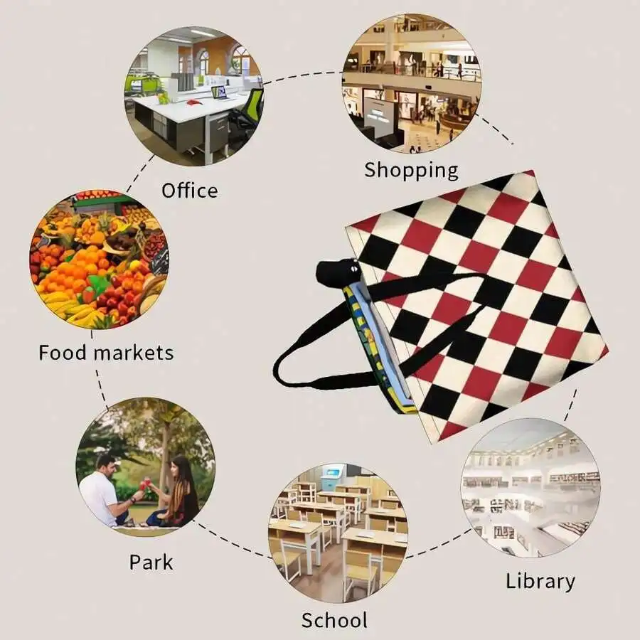 Red Black Harlequin Diamond Pattern Tote Bag Vintage Style Casual Handbag For Women
Red Black Harlequin Diamond Pattern Tote Bag Vintage Style Casual Handbag For Women